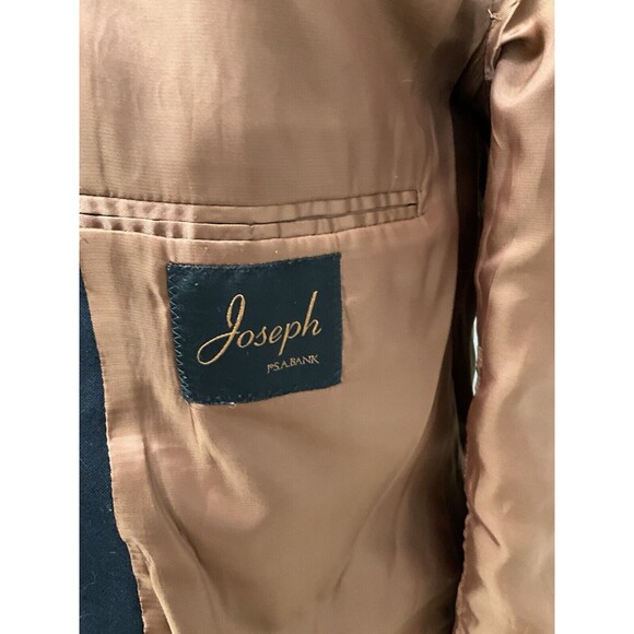 Joseph Jos A Bank Black Wool 2 Button Sport Coat Blazer Mens 44L Slim Fit - Picture 7 of 16